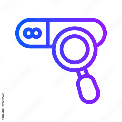 icon clock with style gradient