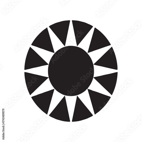 Gem Cut Round Brilliant Solid Icon