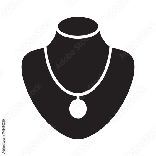 Necklace Stand Bust Stylish Solid Symbol