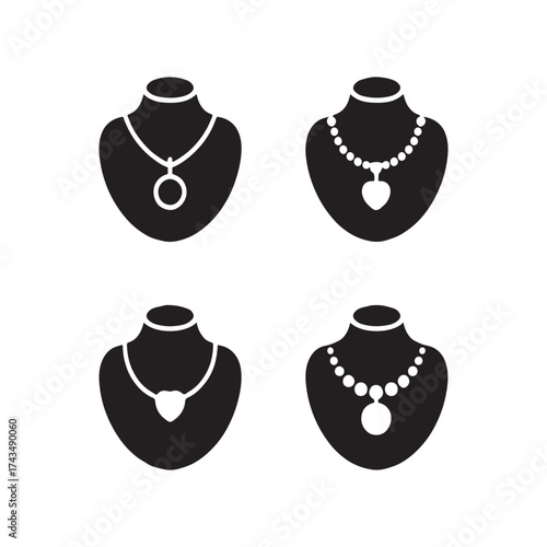 Necklace Stand Bust Modern Solid Design
