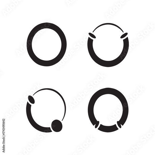 Septum Ring Solid Icons Collection