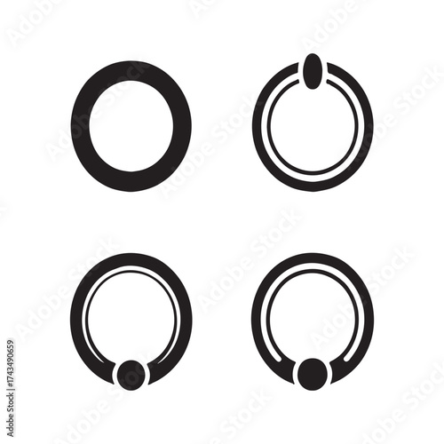 Septum Ring Solid Icons Elegant Pack