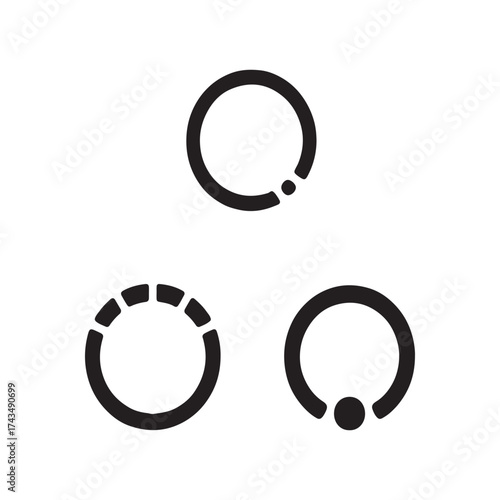 Septum Ring Solid Icons Piercing Bundle