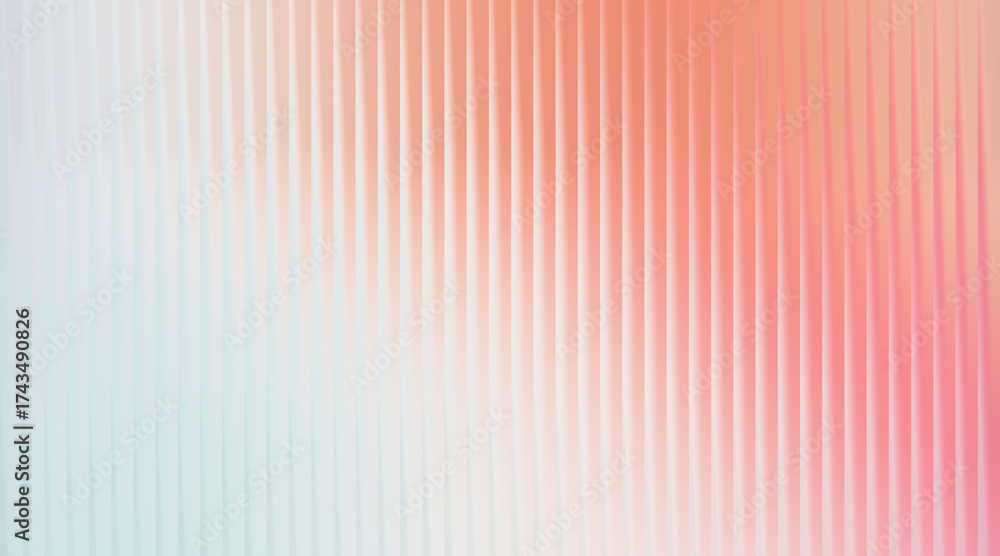 Fototapeta premium Illustration of soft abstract background with vertical lines in gradient from light blue to pink