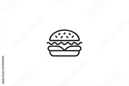 Modern fast food vector symbol representing dining and restaurant service.