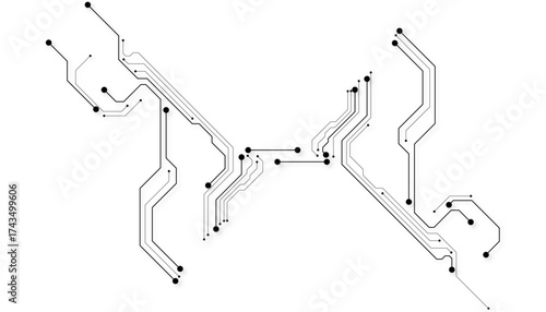 Abstract futuristic circuit board Illustration, Circuit board with various technology elements. Circuit board pattern for technology background.
