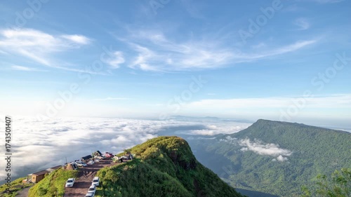 Time lapse, The most beautiful Viewpoint phu thap buek in phetchabuncity phetchabun,Thailand.
