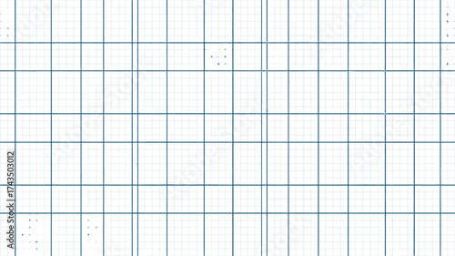 A grid pattern with squares and some black dots scattered