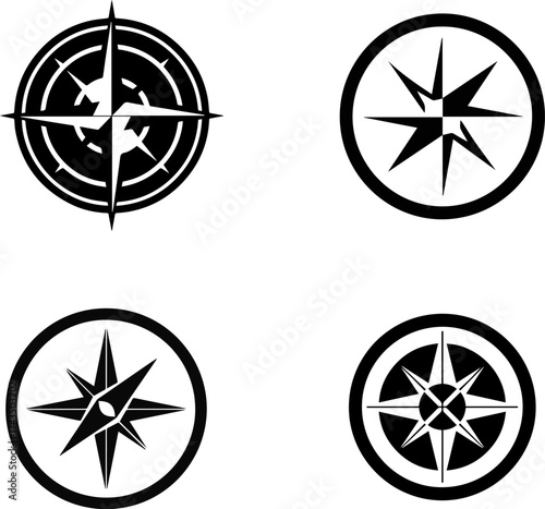 Compass Line Icon – Navigation, Travel, and Direction Symbol Vector