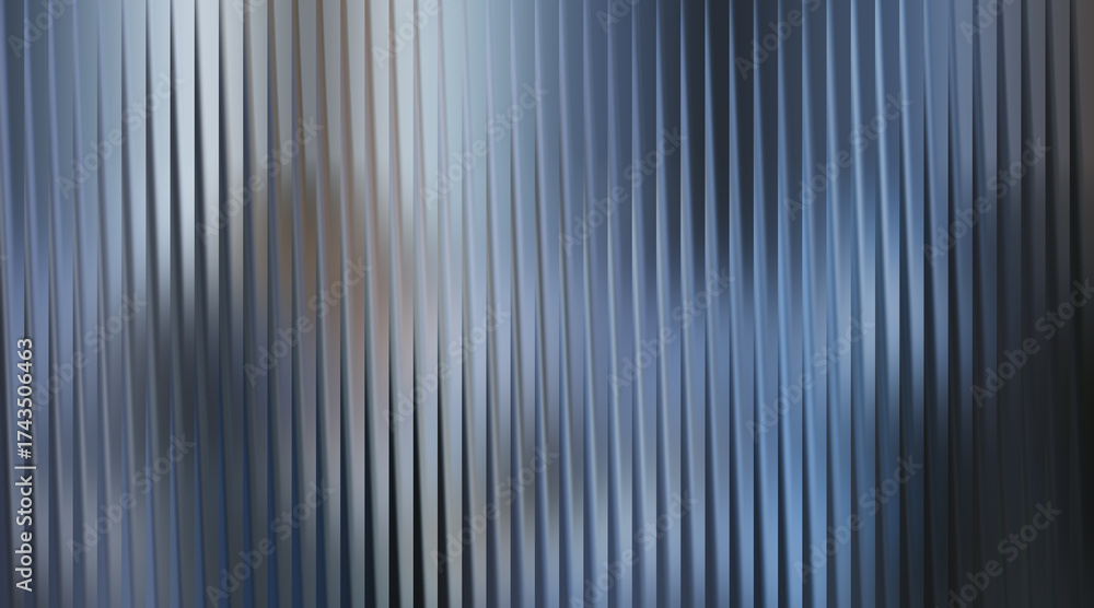 Obraz premium Illustration of abstract textured background with vertical ribbed pattern and subtle blue and gray tones