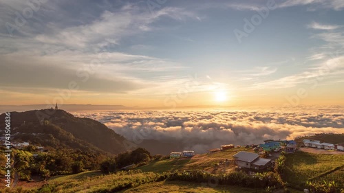 Time lapse, The most beautiful Viewpoint phu thap buek in phetchabuncity phetchabun,Thailand.
