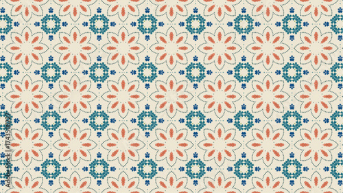 Colourful flowers, seamless patterns with floral for fabric