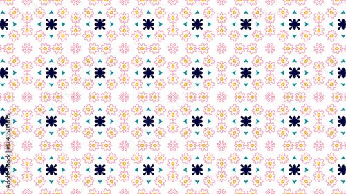 Colourful flowers, seamless patterns with floral for fabric