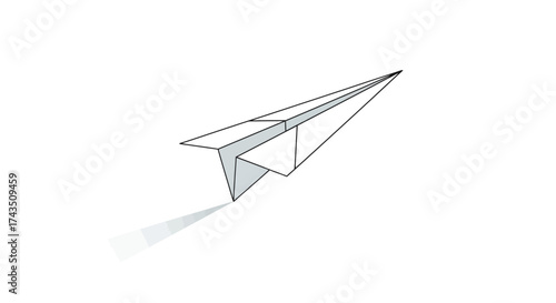 Paper Airplane Soaring with Vapor Trail - A Symbol of Flight and Imagination.