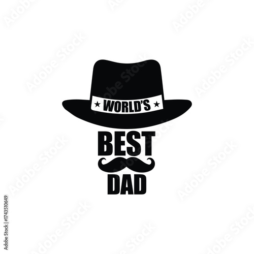 World's best dad, T shirt design father day t shirt typographic quotes design vector, Worlds best dad badge, Best dad message in comic style design.