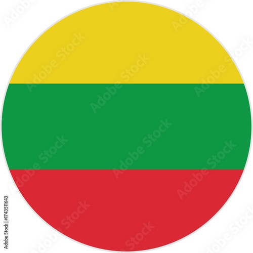 lithuania flag button