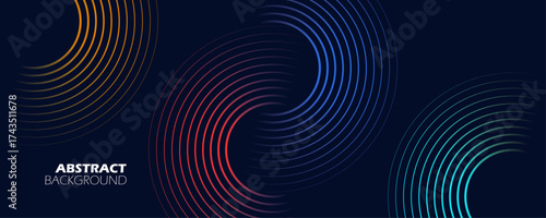 Circle lines pattern. Futuristic abstract background for creative graphic design. Vector illustration.