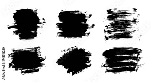 Bold black brushstrokes offer a dynamic texture for your creative projects, adding depth and visual interest to backgrounds and designs