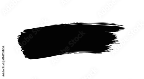 Bold artistic brush stroke in black for modern designs and creative projects, perfect for adding a dramatic flair to your next unique creation
