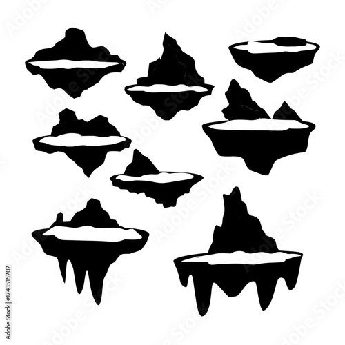 The contemporary game landscape is marked by isolated elements, such as flying rock islands, which are often paired with cartoon floating platforms in arcade videogames, and typically include 2D UI