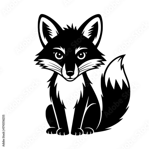 Vector art of cute fox illustration