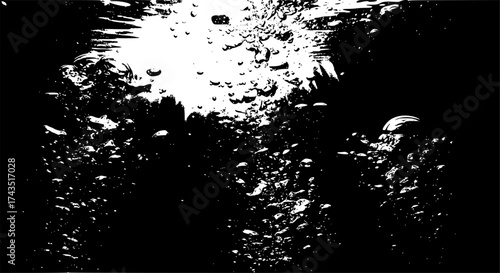 Bubbles underwater concept background. Realistic illustration of bubbles underwater vector