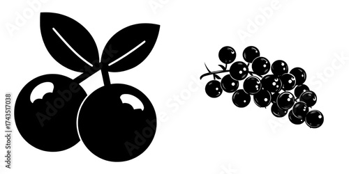 blueberry flat modern illustration clipart isolated’ becomes ‘modern blueberry illustration in flat style as isolated clipart
