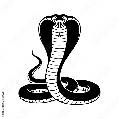 Vector art of cobra snake