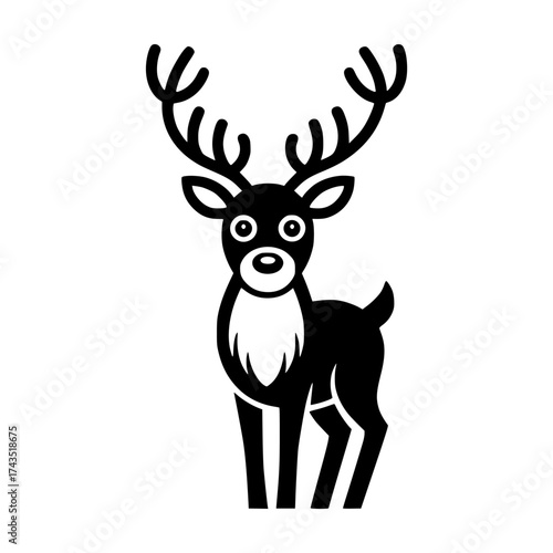 Vector art of cartoon reindeer
