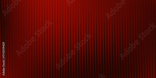 Obraz na plátně Deep Red Vertical Ribbed Frosted Glass Texture abstract
