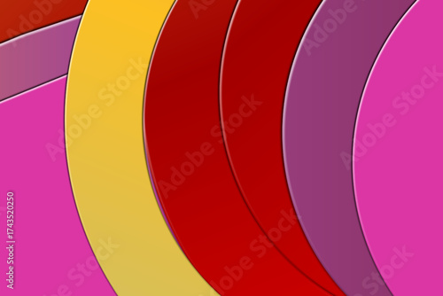 Paper cut style Gradient colourful abstract geometric background	
