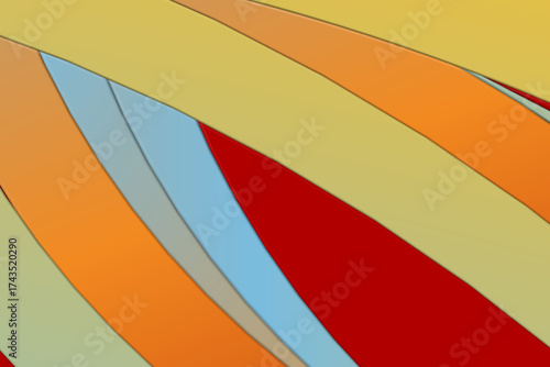 Paper cut style Gradient colourful abstract geometric background	
