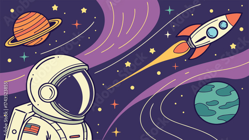 Astronaut helmet reflecting a vibrant cosmic tapestry of stars nebulae and galaxies in a stunning visual representation