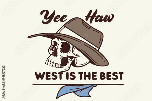 Vintage style skull illustration with intricate details and classic tattoo art elements