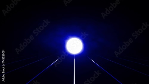 loop blue  light in the darkness