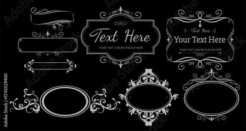 set of vintage labels