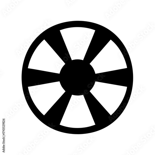 silhouette of a astrological-wheel