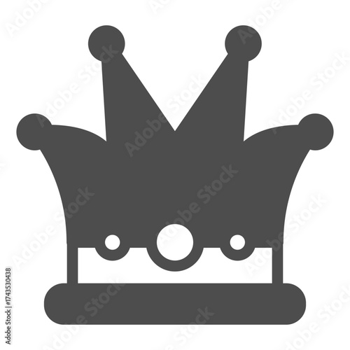 Kings crown solid icon, jewelry concept. Vector graphics. Crown sign on white background, glyph style icon for mobile or web design.