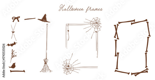 Halloween Frames Set – Hand Drawn Vector Collection