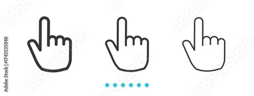 Basic gesture Cursor Icons Icon. Thin line icon vector