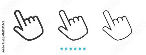 Basic gesture Cursor Icons Icon. Thin line icon vector