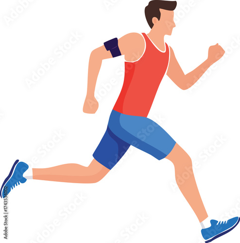 Running Man Vector Illustration