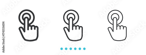Basic gesture Cursor Icons Icon. Thin line icon vector