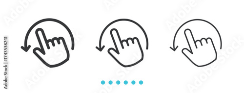 Basic gesture Cursor Icons Icon. Thin line icon vector