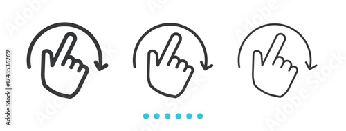 Basic gesture Cursor Icons Icon. Thin line icon vector