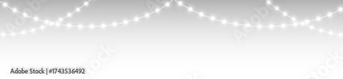 png white glowing garland with festive lamps for winter celebration
