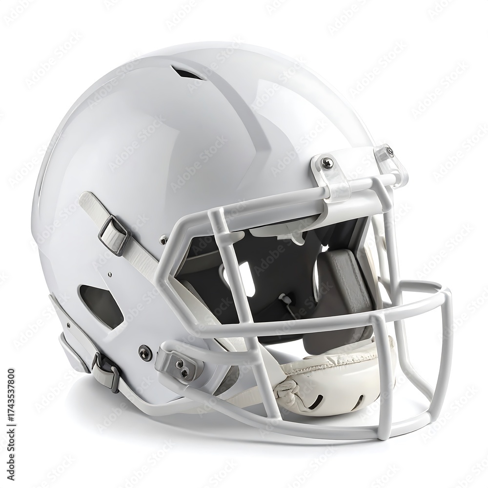 Fototapeta premium White football helmet, studio shot