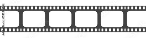 Old cinematic frame, border video film strip. Retro vintage tape empty template with slide. Tape border, grunge textured silhouette. Video photo reel on background 