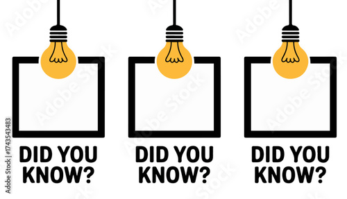did you know light bulb design template