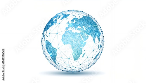 Globe icon with shadow representation for website or application